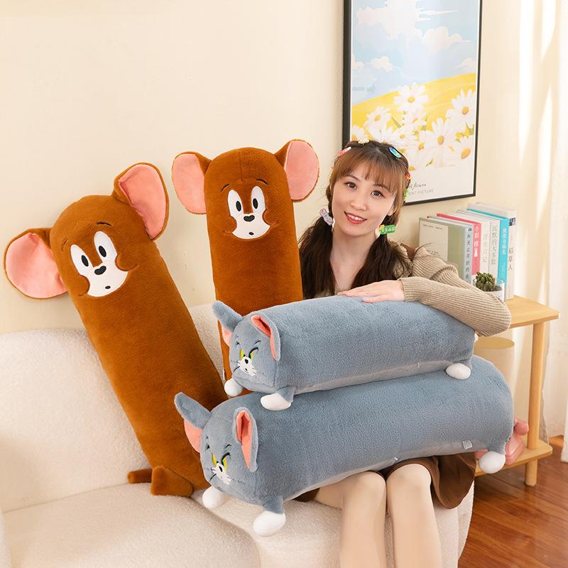 Cat and Mouse Throw Pillow Tom Jerry Plush Toy Doll Children Sleeping Doll Gift