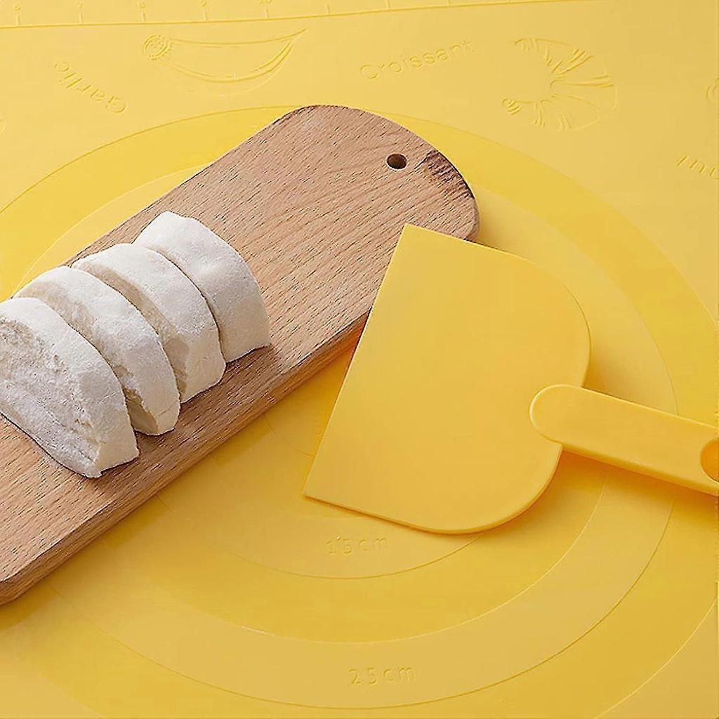 4 Pcs Dough Scraper Pizza Cutter Bench Scraper Multipurpose Food Scrappers Food-safe Plastic Dough Chopper Bowl Scraper Kitchen Tool For Baking (4 Col