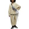 Jordan Flight Classic Sudadera con Capucha Casual Holgada con Forro Polar Logo Jumpman Manga Larga Tops para Mujer Blanco Roto DQ4604-234