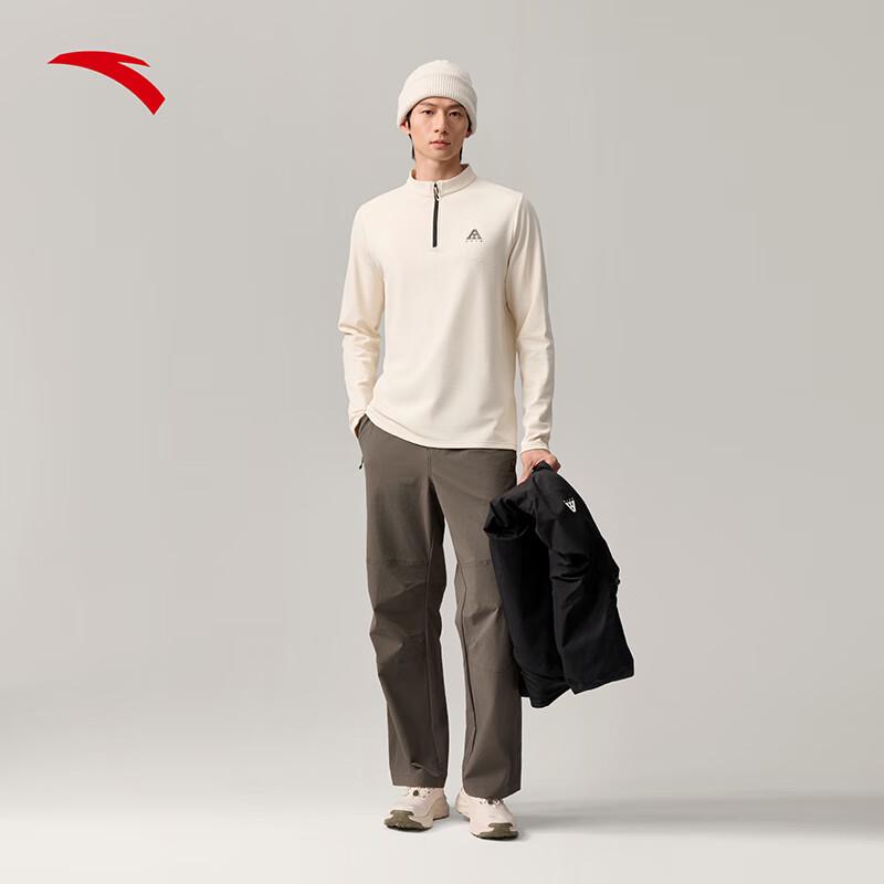 ANTA Men's Merino Wool Long-Sleeve Quarter-Zip Hiking Shirt
