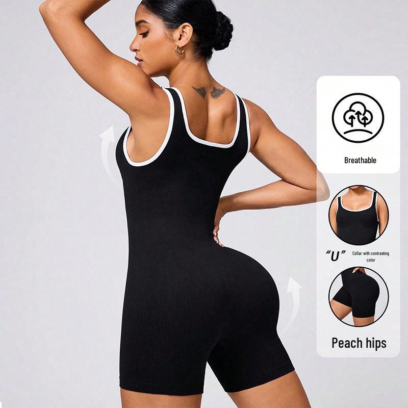 

Women s Summer Sporty One-Piece Casual Jumpsuit Bodysuit S чорний