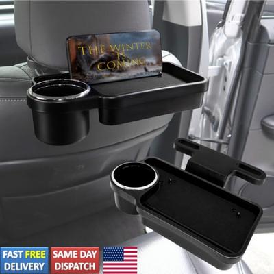 Cup Holder Universal Phone Mount Car Back Seat Organizer Storage Tray Table Auto