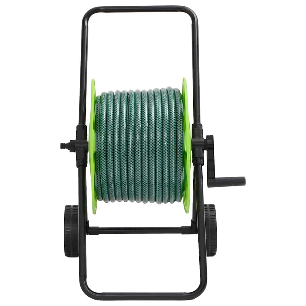 Vidaxl Wózek Z Bębnem Na Wąż I Złączkami, 0,5", 30 M, Zielony, Pvc