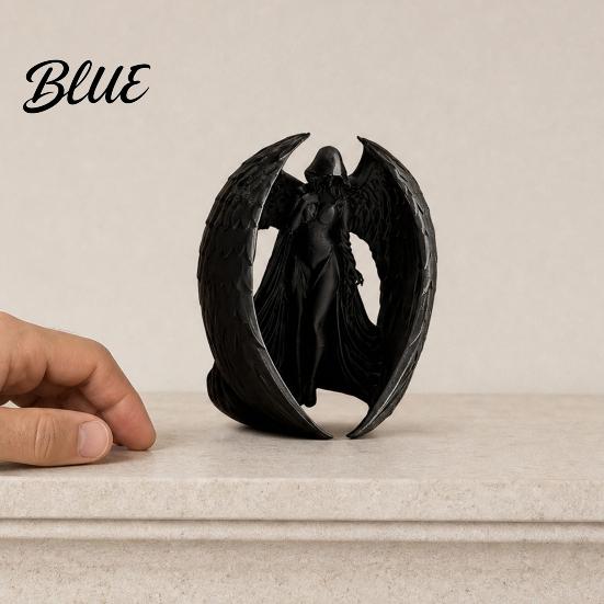 PLA Women Sculpture Winged Statue Dark Figurine Goddess 3D Printed Vintage Gothic Desktop Decoration for Home Office Living Room