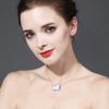 LSOOYH Natural Freshwater Big Baroque Pearl Pendant Classic Silver Color Pendant Necklaces For Women Girl Birthday Gift