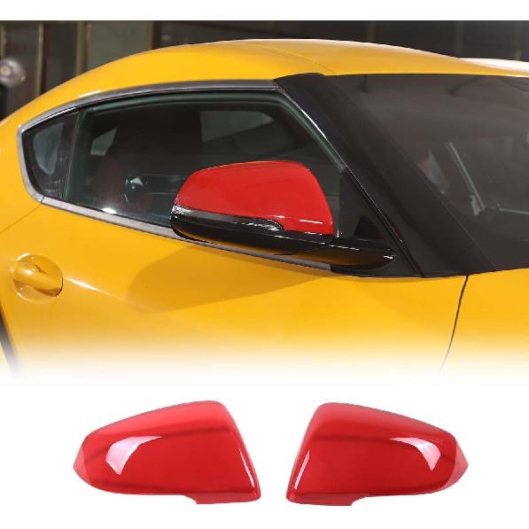 Door Rear View Mirror Cover Compatible with Toyota Supra GR A90 A91 MK5 2019-2025, ABS Side Door Rearview Mirror Cover Protective Trim Cap, 2PCS