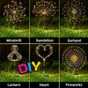 Outdoor Solar Fireworks Light 200 LEDs Solar Garden Lights Decorative Solar Lights for Garden Patio Lawn Christmas Decor Lamp