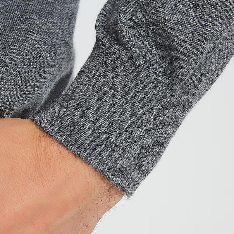 Hengyuanxiang Men's Striped Round Neck Thin Pure Cashmere Sweater