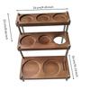 Espresso Tamping Stand Space-Saving Coffee Tool Holder Wood for Café, Baristas