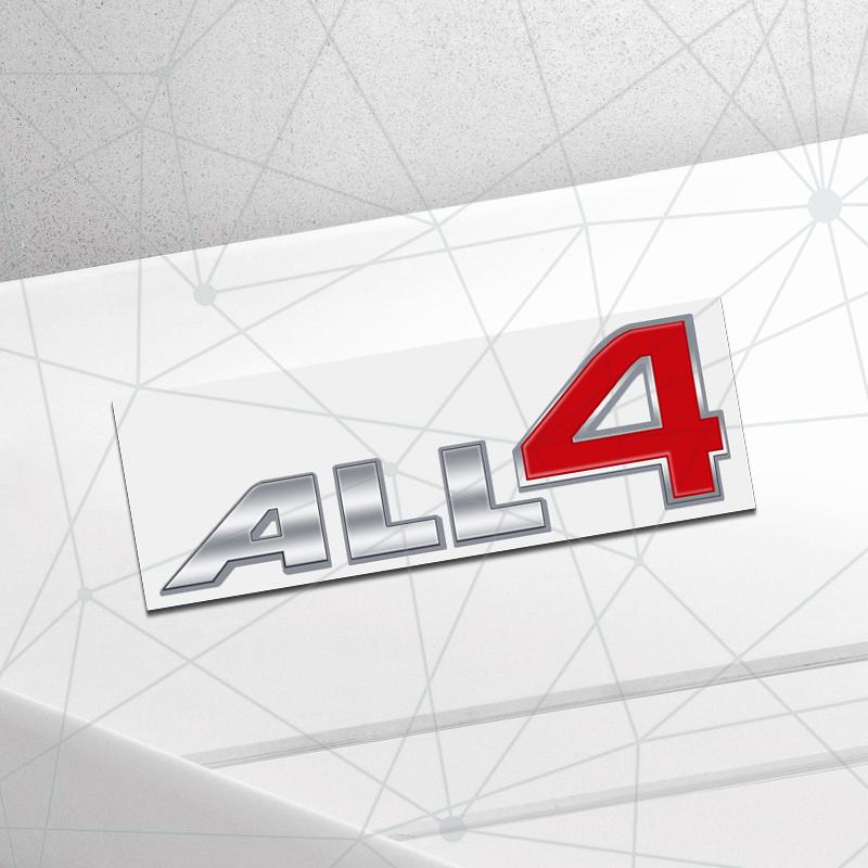3D Auto Metal ALL4 Badge Car Rear Trunk Emblem Sticker LOGO Decor For R58 R55 R56 R59 F60 F56 R57 F57 F54 F55 PACEMAN Clubman