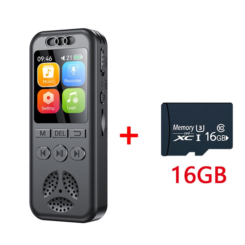 16GB Digital Voice Recorder Voice Activated Audio Recording Noise Reduction with Playback MP3 Music Player 70hrs Recording Files
