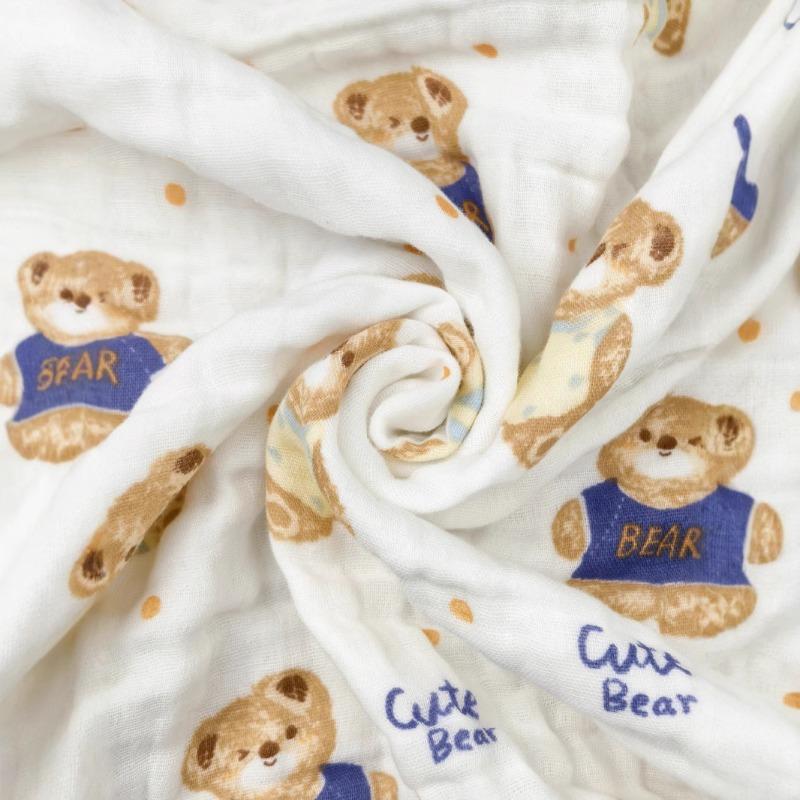 Baby square towel 6-layer cotton high-density seersucker face towel Baby saliva towel Super soft newborn baby saliva towel