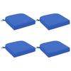 4 Piece Seat Cushions SOEST 4 Pcs 100percent Polyester Royal Blue