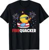 4. Juli Ente Feuerquacker Patriotischer Vierter Juli Lustiges T-Shirt