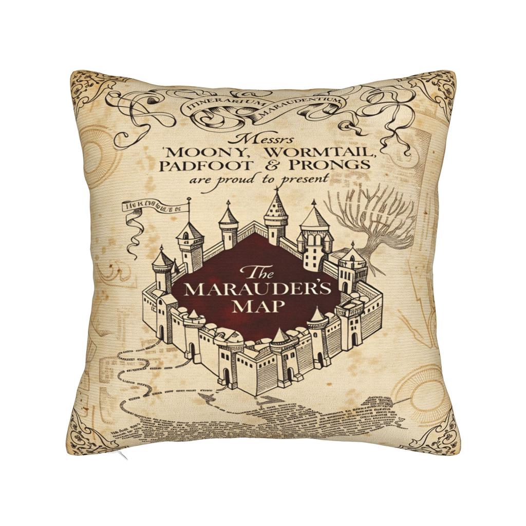 Magic Marauders Map Pillow Cover  Comfy Cushion Cover Fashion Pillow Case For Office Car Home Decor