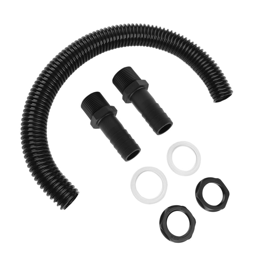 Water Butt Interconnect Kit Including 50cm Pipe 25mm Connectors Washers and Nuts for Rainwater Diversion Projects