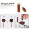 Espresso Coffee Stirrer Needle Wooden Handle Stainless Steel Coffee Powder Stirring Tool Distributor Espresso Distributor
