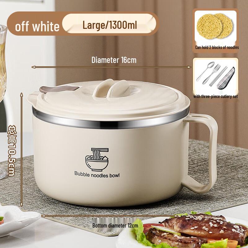 Stainless Steel Instant Noodle Bowl with Lid
