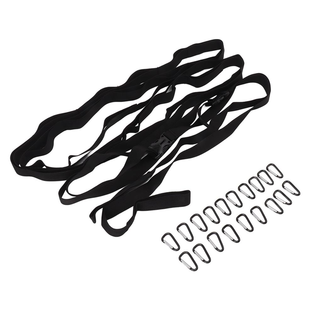 19 Ring Reisebügel Wäscheleine Outdoor Tragbar Camping Wäscheleine mit Karabiner für Reisen