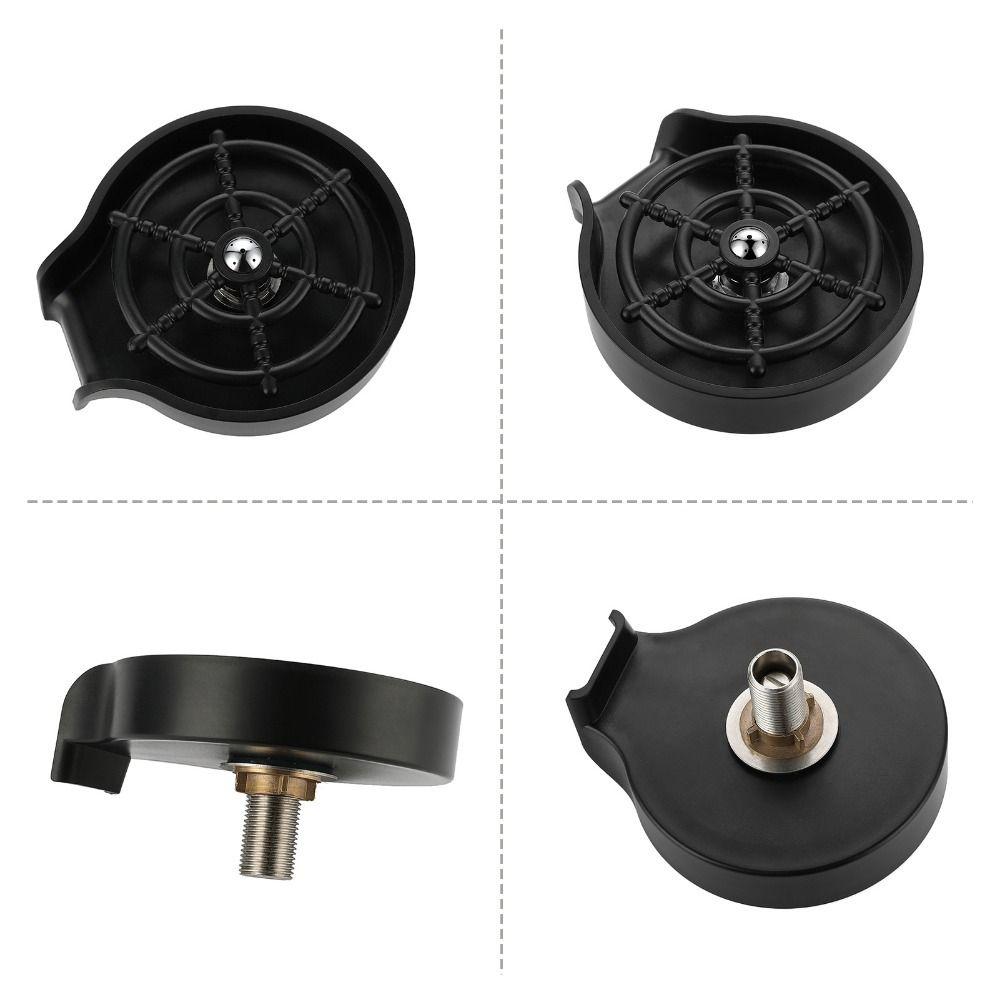 Black Silver Sink Cup Washer Automatic Water Bottle Washer Convenient Cup Rinser  Bar Use