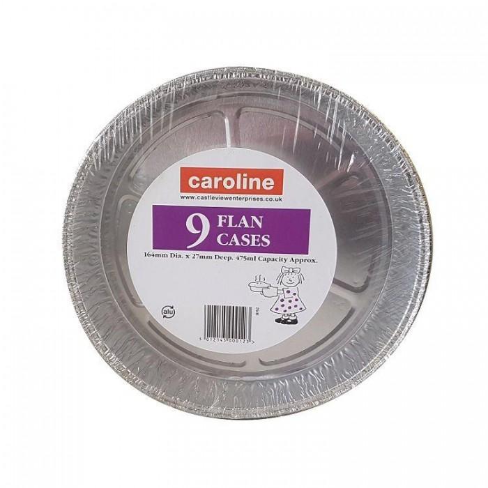 Caroline Hliníkové formičky na flan 475ml / 6 x 1'' / 164 x 27mm 9ks 1052
