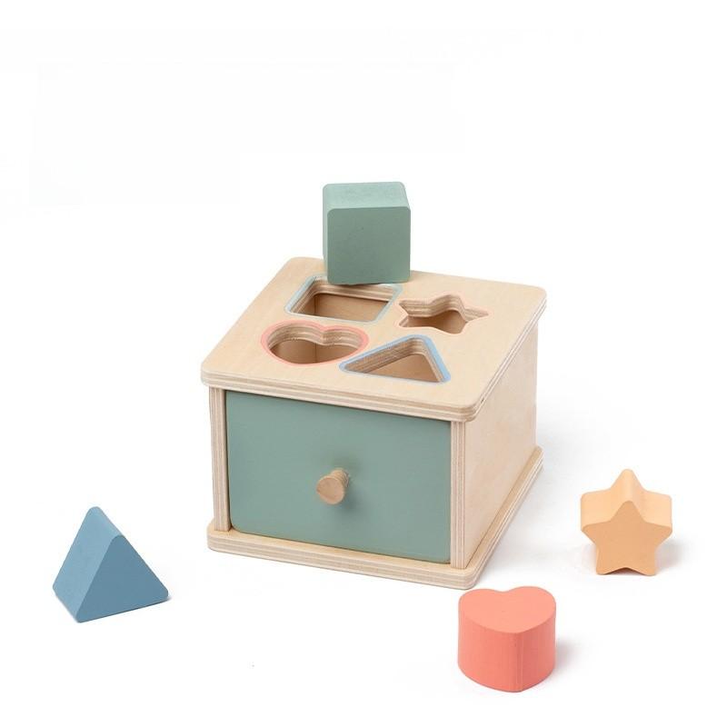 Montessori Wooden Color Shape Sorting Box For Early Childhood Development