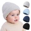 OEM/ODM Children's Soft Stretch Mini Knitted Hat 100% Acrylic Candy Solid Color Baby Warm Travel Pullover Beanie for Boys Girls