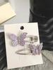 2 Pcs Fashion Sweet Purple Butterfly Barrettes Hair Clips For Women Girls Hair Accessories