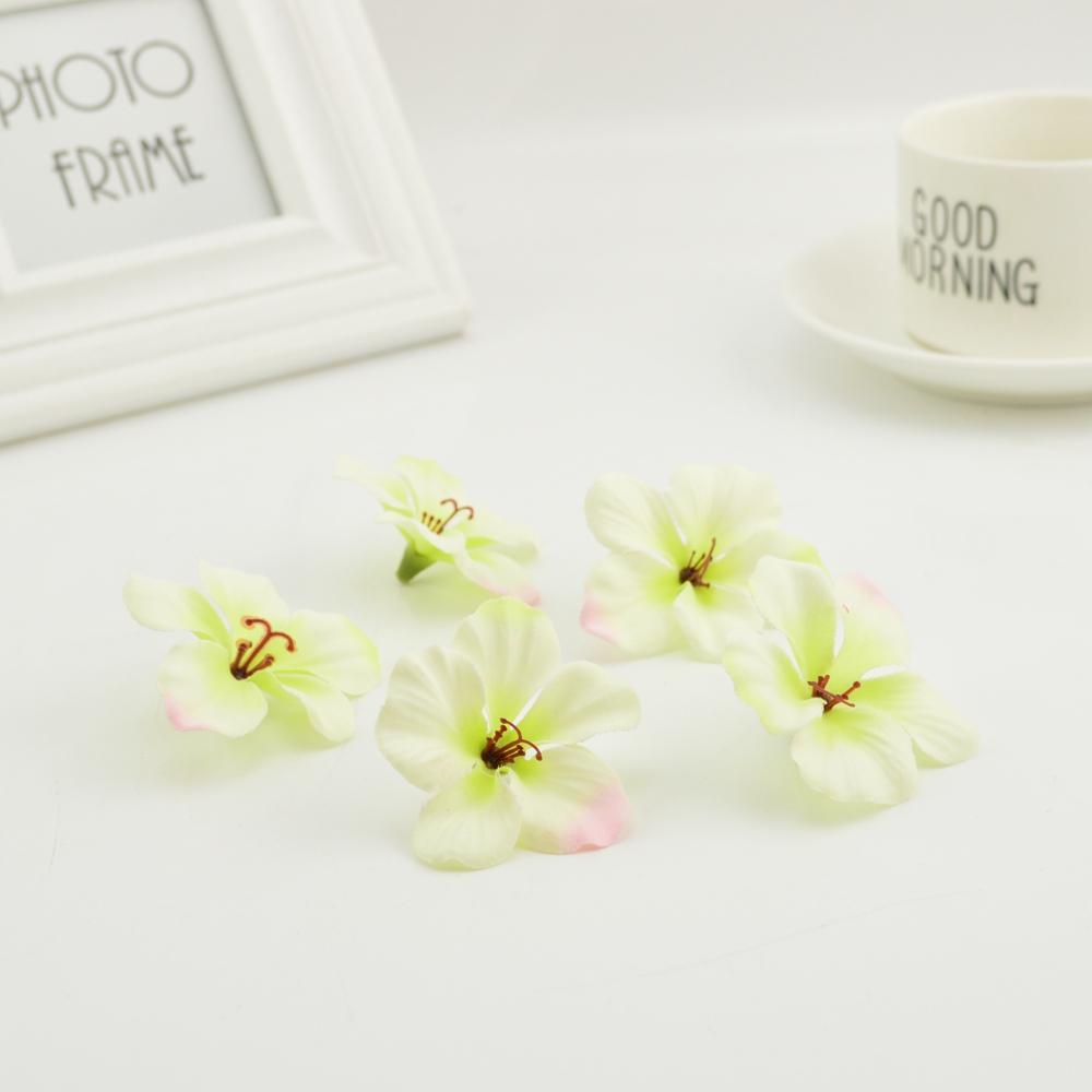 20PCS Cheap Artificial Flowers Orchid for Home Wedding Decoration Accessories Pompon DIY Wreath Needlework Silk Cherry Roses