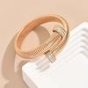 Elegant Multi-Layer Snake Chain Cuff Bracelet with Sparkling Rhinestones - Adjustable, Perfect for Everyday & Party Wear