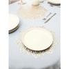 Gold Flower Pattern Round Placemats