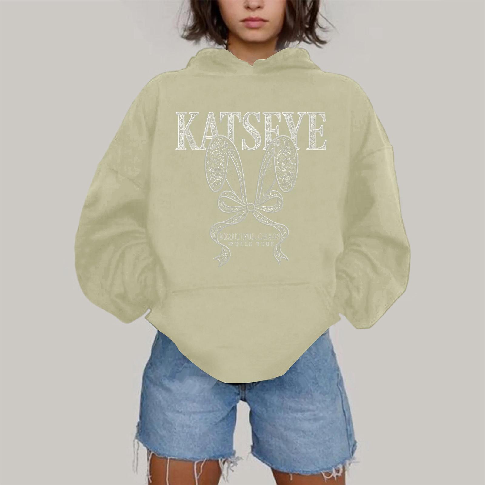 

Женская модная повседневная толстовка с капюшоном, длинным рукавом и принтом XL жёлтый