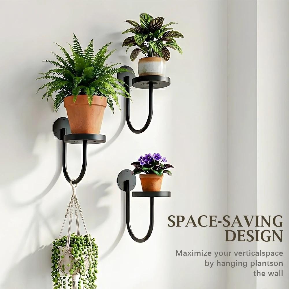 Space Saving Hanging Plant Stand Bonsai Hanging Metal Flower Shelf  Outdoor Gardening