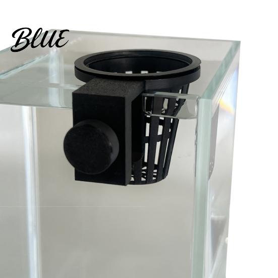Floating Plant Basket Aquarium Holder Top Hanging Fish Tank Decoration Planter with Screw Clamp for Anubias Aquatic Plants Planting