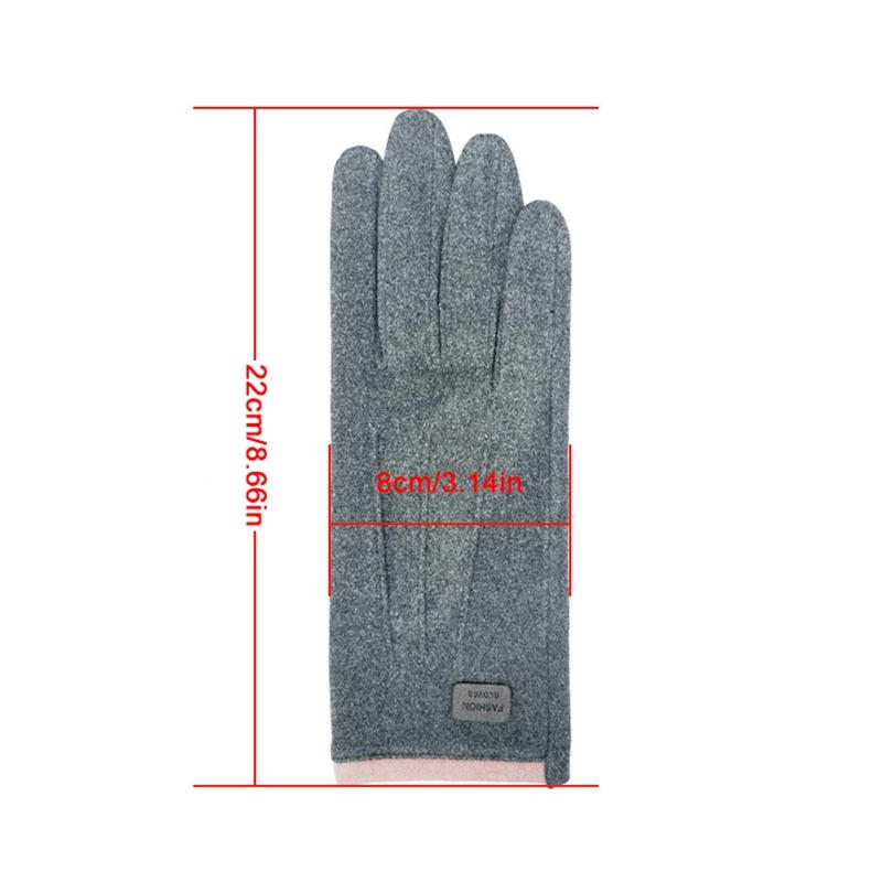 Dámské rukavice podzimní a zimní jednovrstvé tenké řidičské rukavice s dotykovou obrazovkou Teplé cyklistické rukavice