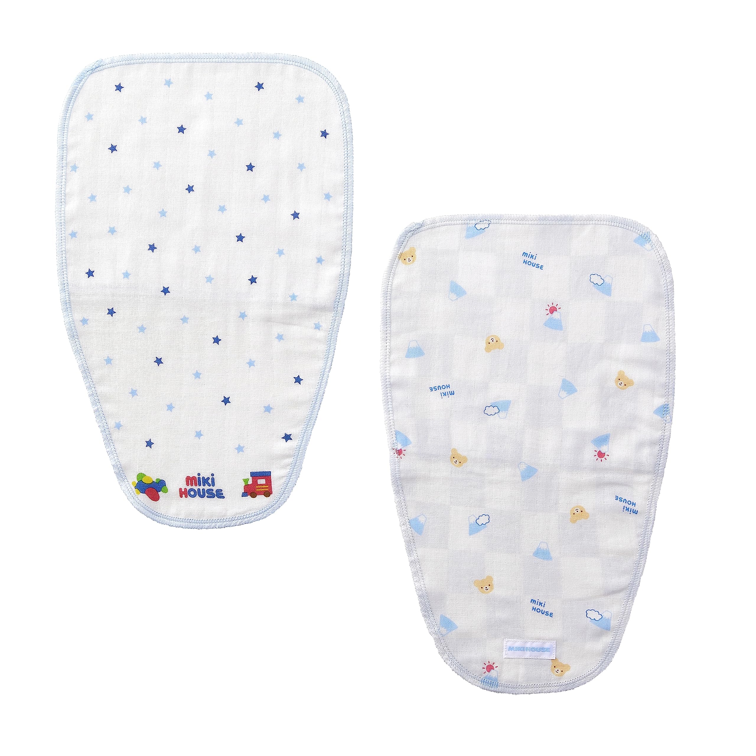 

MIKI HOUSE Sweat Absorbing Pad Set Sweat Absorbing Made in for Boys and Baby Blue (2-Piece Set), Innerwear, Gauze, 100% Cotton, Japan, Girls, Baby, синий