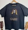 Vintage 2004 Johnny Cash Zion Rootswear Band T-Shirt Ghost Fade Boxy Fit XL Y2K
