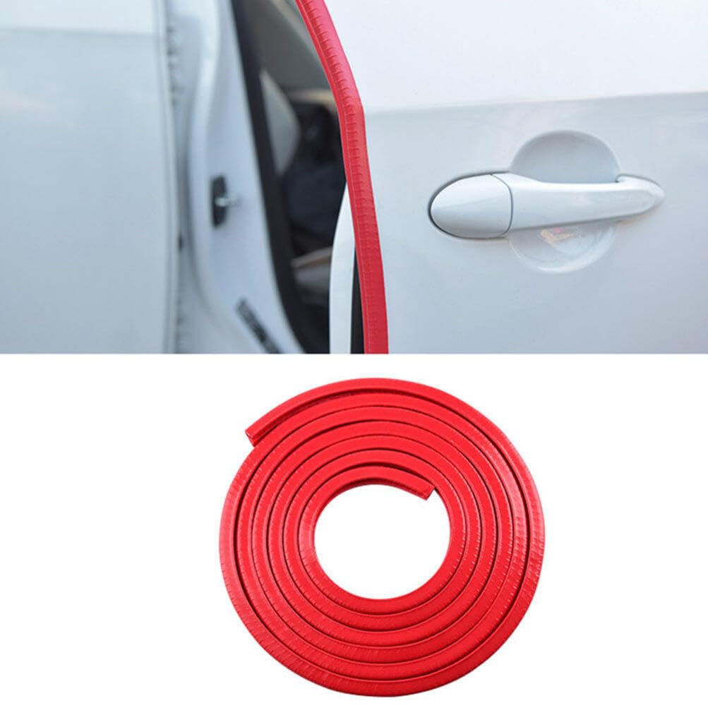 ABOOFAN Car Door Mall, Red, 15.7 inches (400 cm), U-Shaped, Built-In Steel Billet, Edge