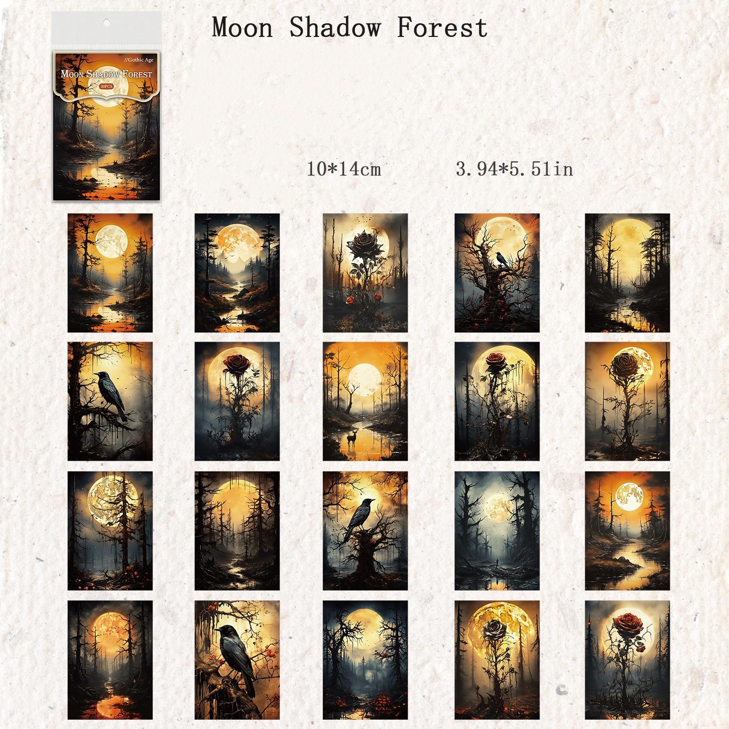 

20 шт. Винтажная темная готическая замковая скрапбукинговая бумага для самостоятельного изготовления скрапбукинга, декора, журнала-планировщика, крафтовой бумаги