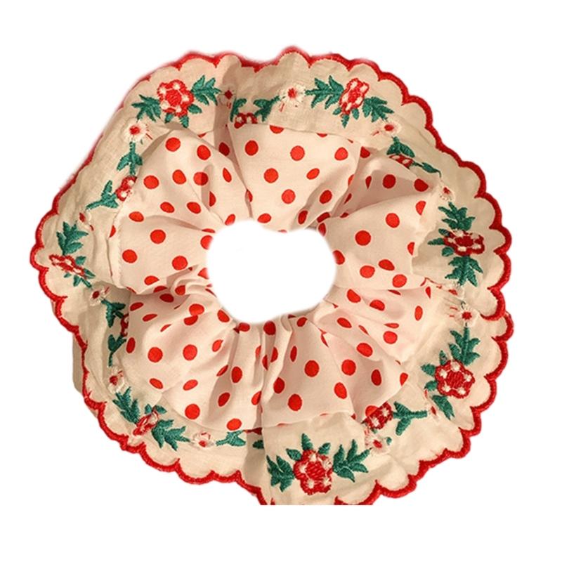 

Цветочные Резинки для Волос Очень Большие Скранчи Дышащая Ткань Держатель для Хвоста Для Женщин Модные Шнурки для Волос