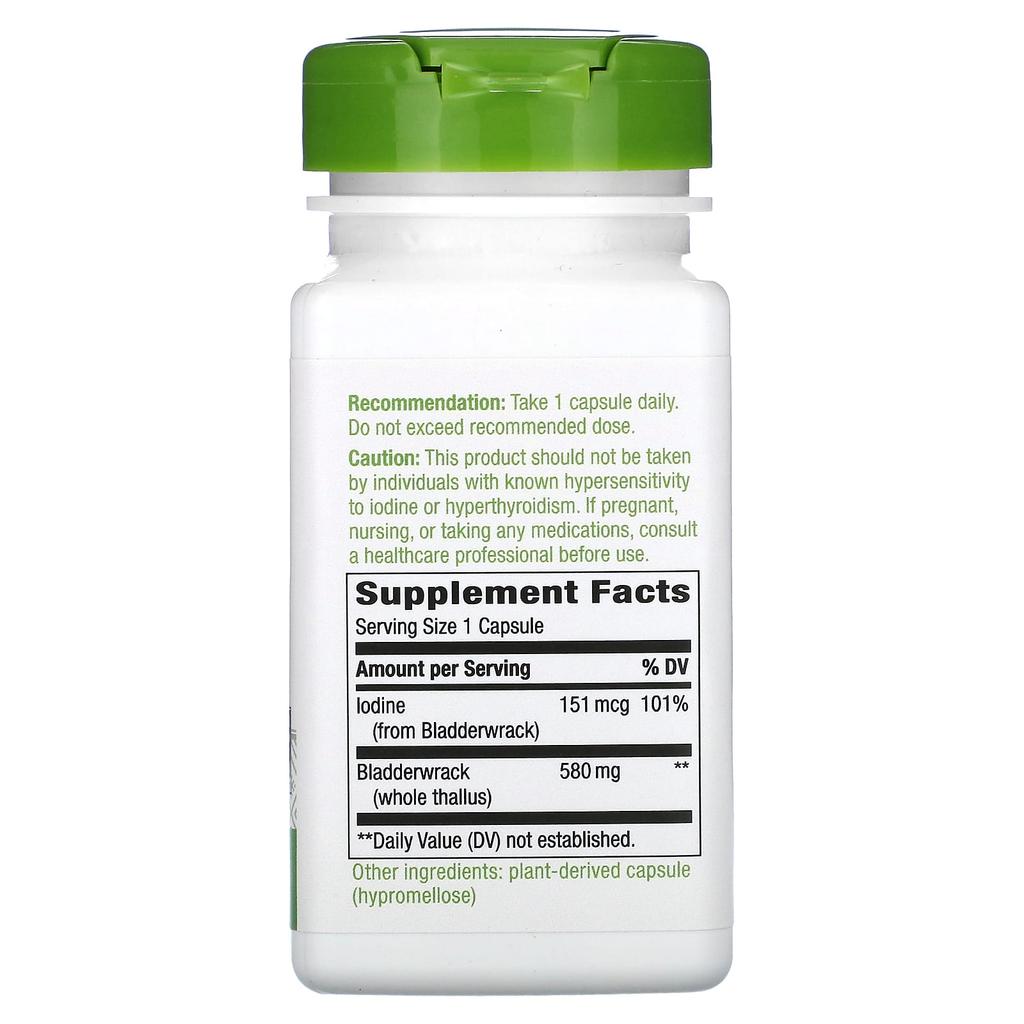 Nature'S Way, Bladderwrack, 580 Mg, 100 Veggie Caps