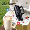 FUGURNG BESTJOY Insulated Mug, Large Capacity Ice Cup, Cold-Keeping Cup, 316L Stainless Steel with Handle, Dual-Use 1000ml Car Water Bottle