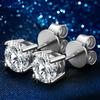 3mm-10mm 18K Gold Plated 925 Sterling Silver VVS Moissanite  Women Mossanite Stud Earrings Men