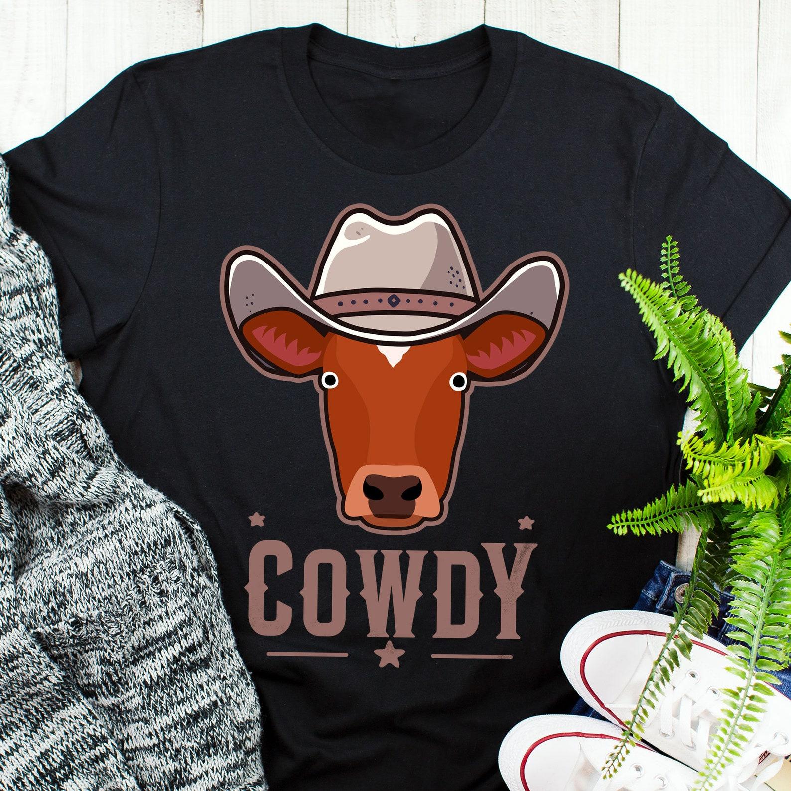 Guernsey Cow Shirt, , , Funny Cowboy Lover Gift, Cowdy, Cute Howdy T-shirt, Western Tee Texas Meme Farm Cow Farmer Rancher Homestead 100