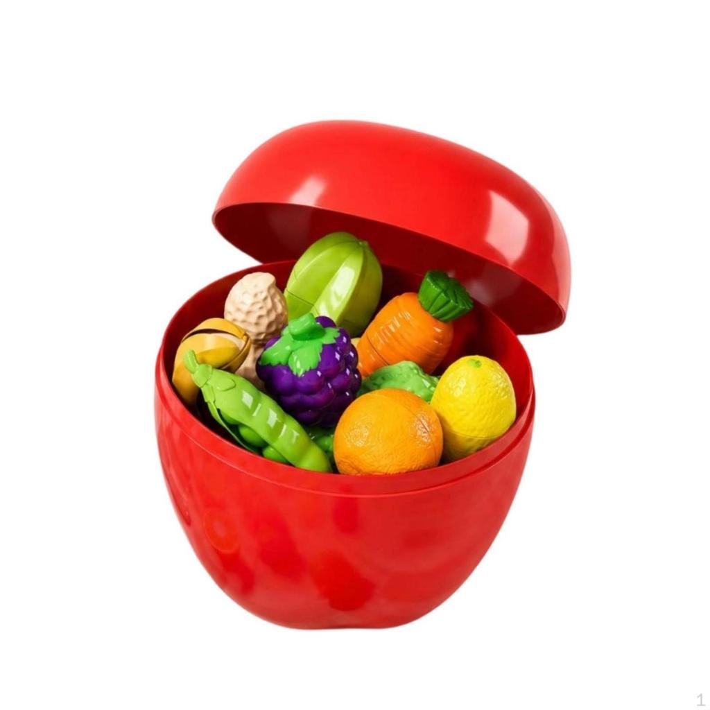 22 Pieces Toy Fruit Set RealisticLooking Play Pretend Meals Bright Colors for Children