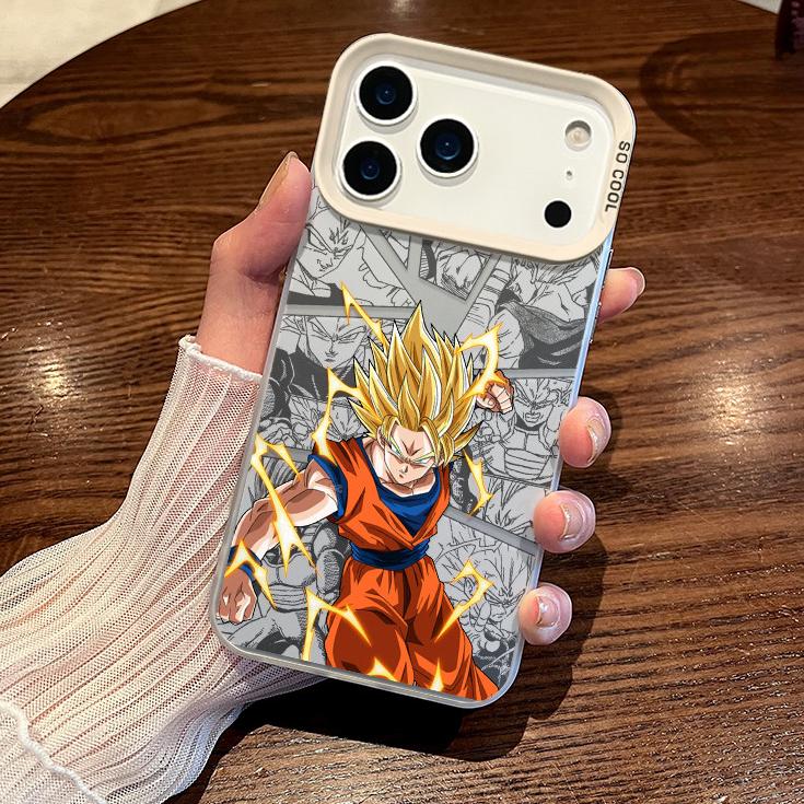 Dragon Ball Z Super Saiyan Goku Manga Print Phone Case for iPhone 15 14 13 - Anime Protective Cover