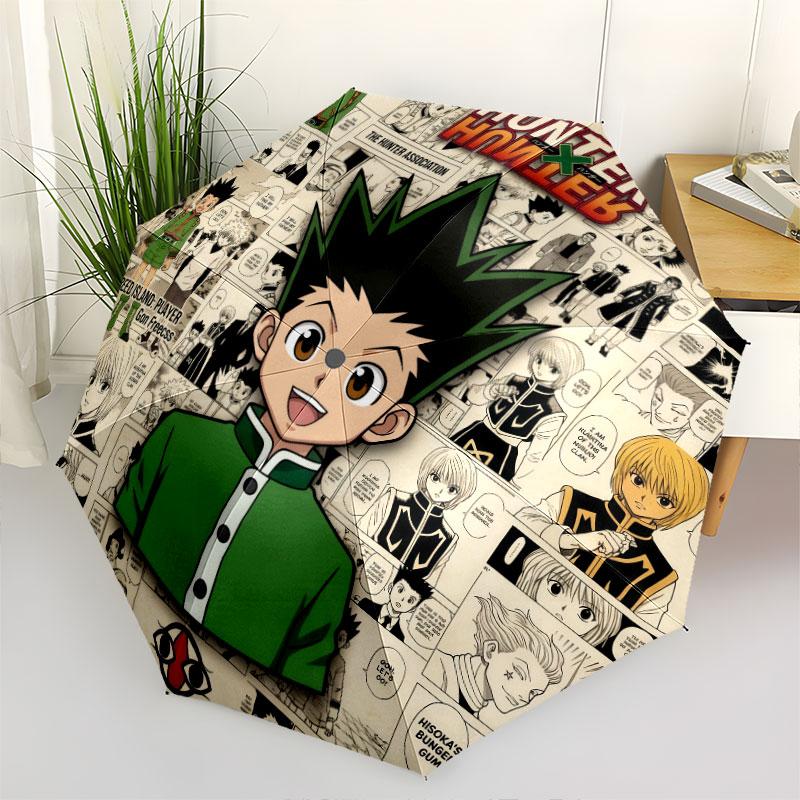 1 PC Automatic Folding Umbrella - Hunter X Hunter Pattern Portable Foldable Design With 8 Ribs Christmas Birthday Gifts