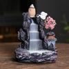Creative High Mountain Water Resin Backflow Incense Burner - Sandalwood & Agarwood Indoor Ornament