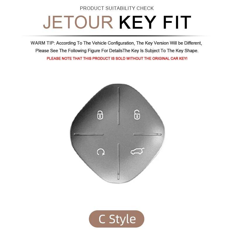 Zinc Alloy Goat Leather Car Key Case For Jietu Dashing X-1 Plus Dtc Car Remote Key Fob Protective Case
