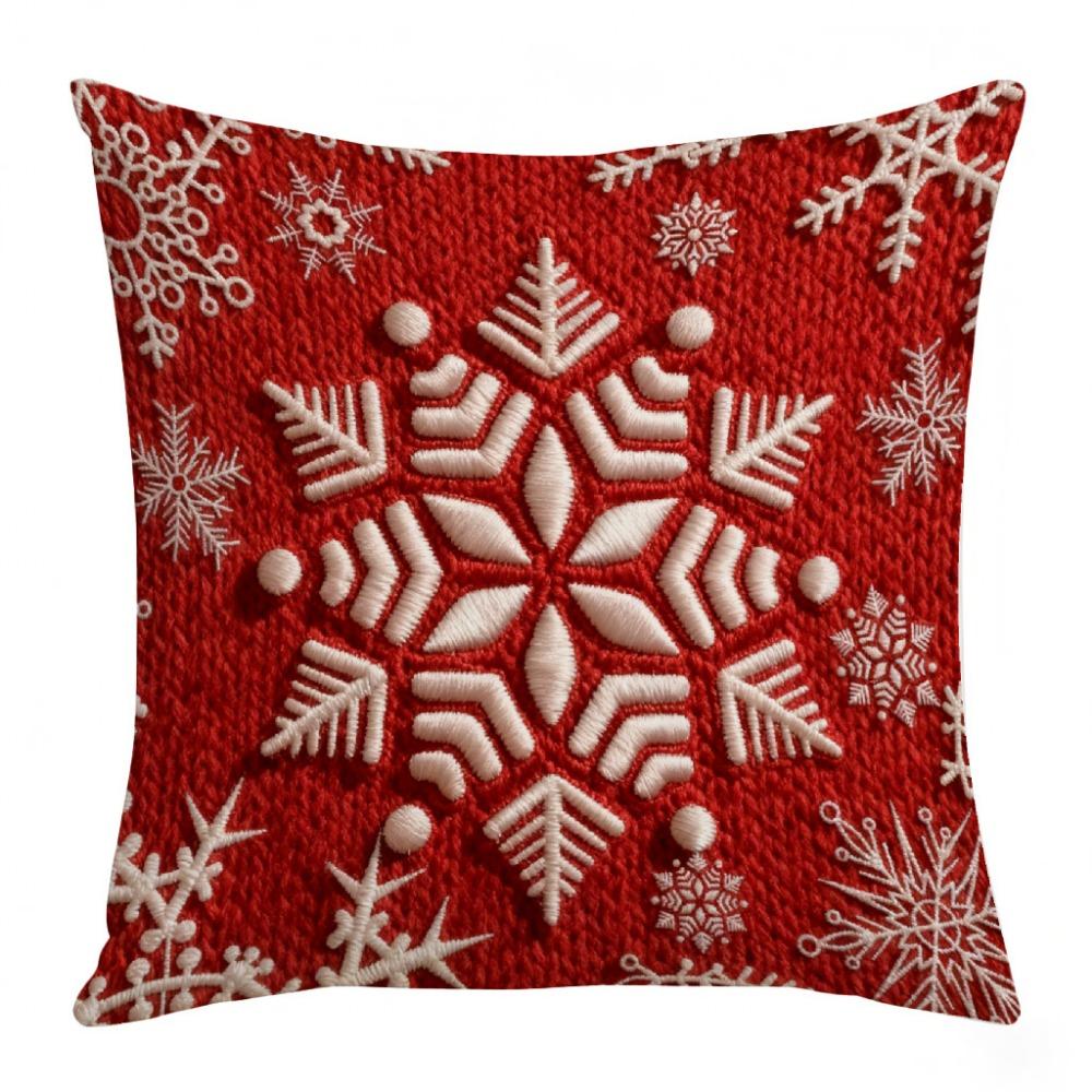 Cartoon Christmas Pillow Covers Flat Printing Xmas Pillow Cover  Home Holiday Decor